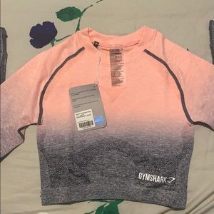 Gymshark long sleeve ombré crop top
